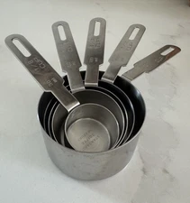 RSVP Endurance 18-10 Stainless Steel Measuring Cups with Handles Set of 5
