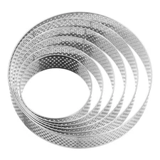 Perforated Cake Rings Set Stainless Steel Round Tartlet Ring