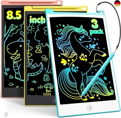 TECJOE 3er-Pack LCD-Grafiktablett, 8,5 Zoll, tragbar, für Kinder, Planer, 