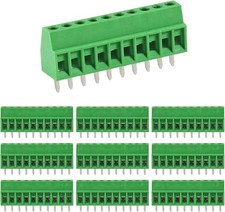 10 Pin 4 Pin 2.54mm Pitch PCB Green Screw Terminal Block Connecto Color: 10pin