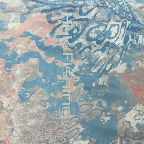 Camicia Huk Uomo Taglia XL Blu Icona X Cambio Marea Manica Lunga Mimetica Sbiadimento - Foto 4 di 9