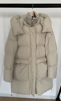 DUNO Damen Daunenmantel FULLY AFRICA S60 Beige Kapuze Gr 48 UVP 599  mit Flecken