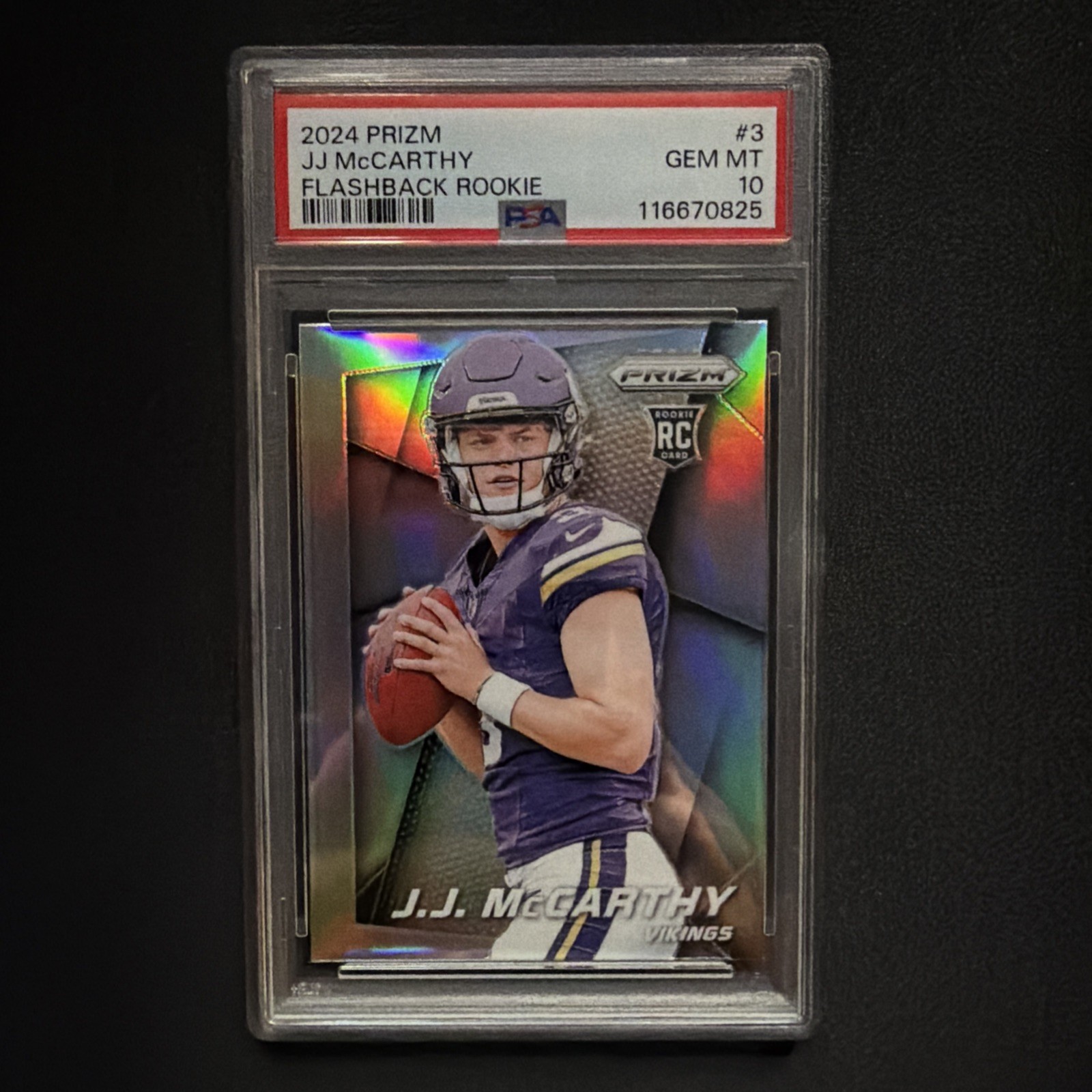 JJ McCarthy Panini Prizm Prizm Flashback Rookie #3 Base