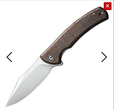 Civivi Sinisys C20039-2 Stainless Brown Micarta Pocket Knife with Frame Lock