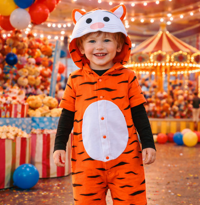 Tigerkostüm Baumwolle Kinder Tier Kostüm Fasching M4Tiger