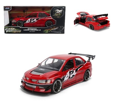 JADA 1:24 SEAN'S MITSUBISHI LANCER EVO IX RED ''FAST & FURIOUS 25 YEARS'' 36208-13
