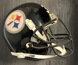 Pittsburgh Steelers Game Used Helmet Schutt Air Pro II Full Size Helmet