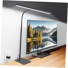 LED Desk Lamp with Base,Eye-Care Architect Light for Home Office,12W Black