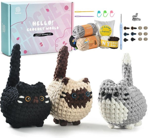 HäKeln Set FüR AnfäNger – Amigurumi Katzen Schritt-FüR-Schritt Video-image