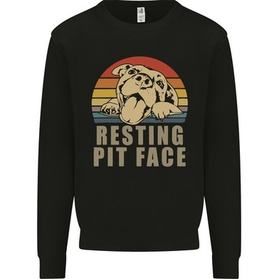 Lustiger Pit Bull Gesicht Sweatshirt Für Kinder