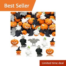 Halloween Erasers 35 pcs Mini Pumpkin Bulk Classroom Prizes Party Favors