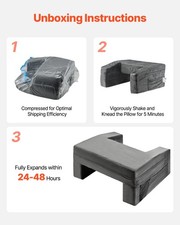 Reading Pillow, Lap Desk Pillow with Washable Cloth, Large Bed Pillow with