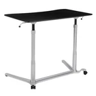 Flash Furniture Mobile Stand-Up Computer Desk - Black