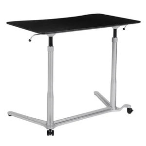 Flash Mobilier Mobile Stand-Up Bureau d'ordinateur - noir