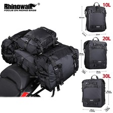 Rhinowalk Motorcycle Side Tail Bag 10/20/30L Waterproof Storage Shoulder Bag 1pc