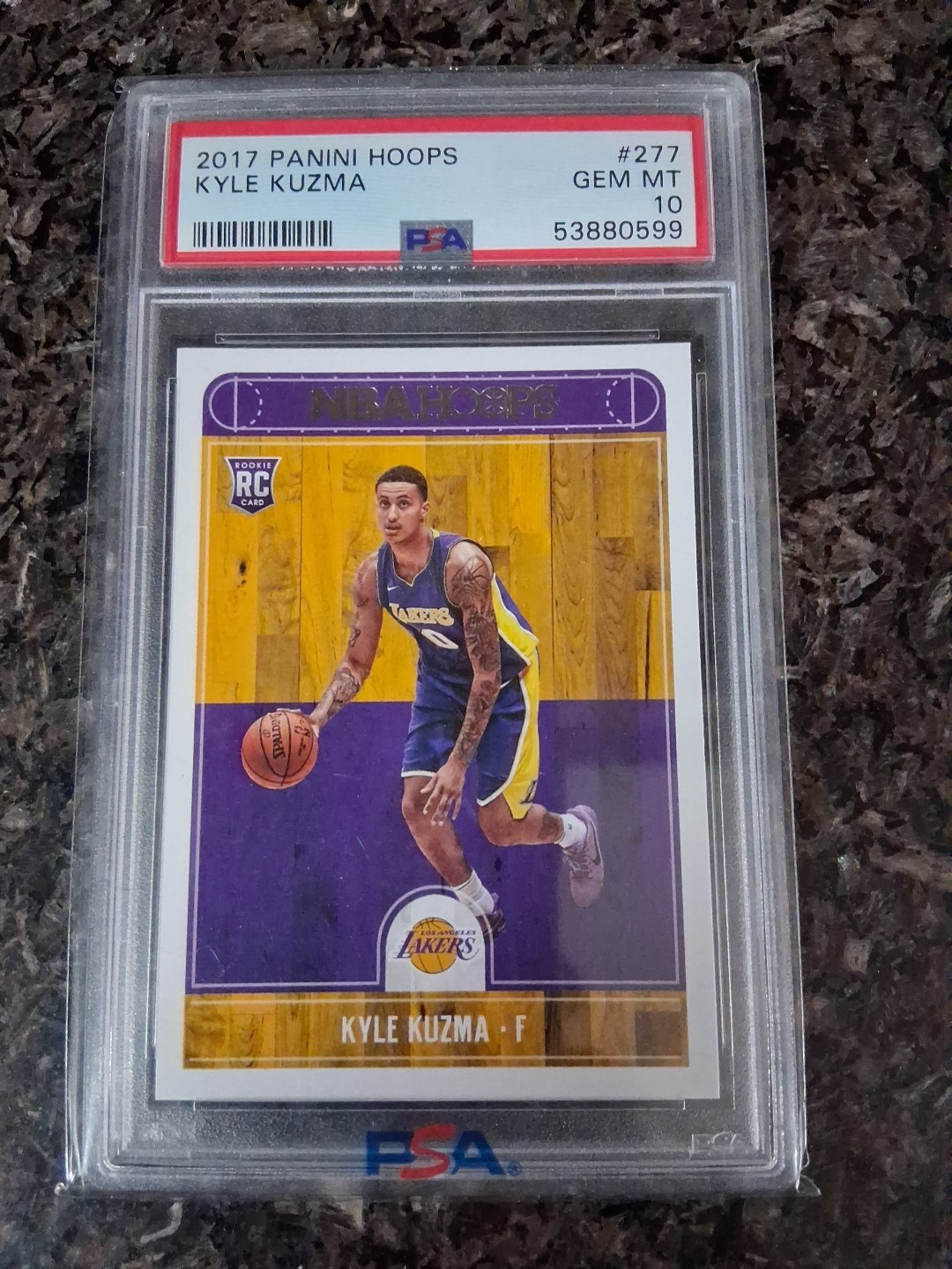 2017-18 Panini NBA HOOPS Kyle Kuzma #277 (RC) Gradded PSA 10
