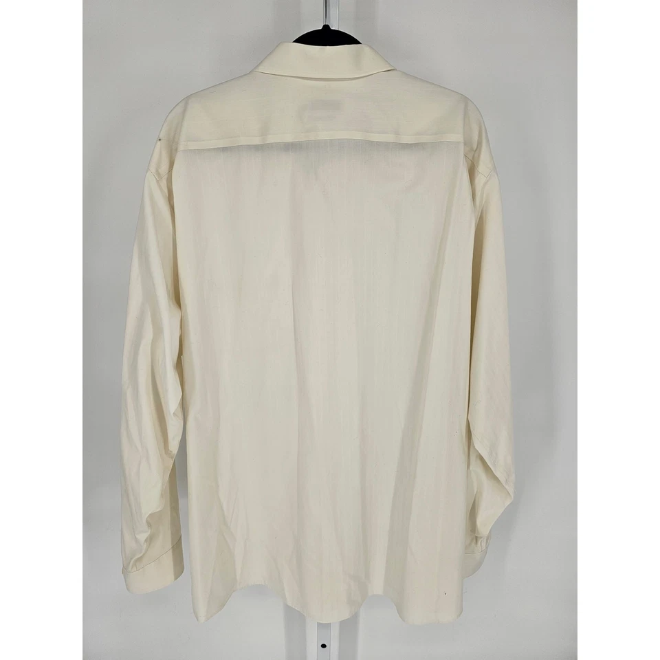 Camisa Joseph Abboud Para Hombre Crema Calce Regular Manga Larga Abotonada Talla 19T Foto 2 de 4