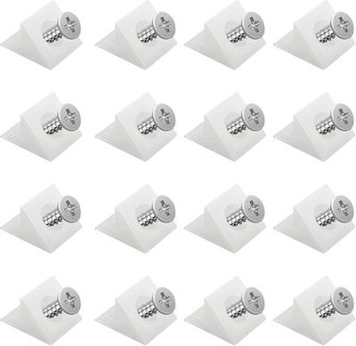 50 Pcs Drawer Angle with Screws Code Bracket Fastener, Plastic Furniture Bottom