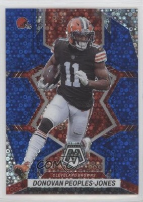 2022 Panini Mosaic No Huddle Blue Prizm 67/75 Donovan Peoples-Jones #49 n0c