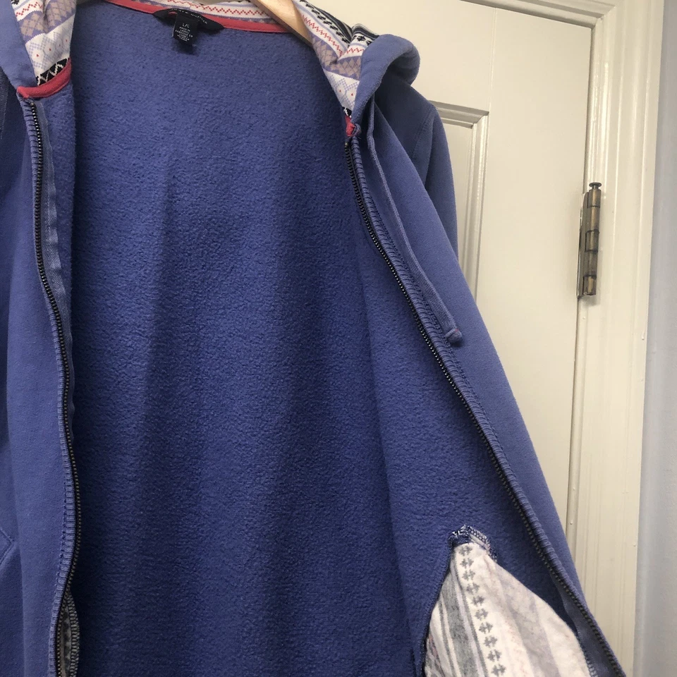 Tommy Hilfiger Mujer Púrpura/Azul Sudadera Chaqueta Sudadera con Capucha Cremallera Frontal Talla Lg Foto 4 de 4