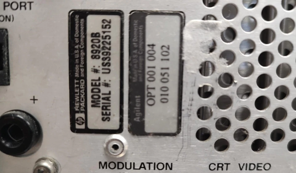 hp 8920B COMMUNICATIONS ANALYZER WITH OPTIONS 001,004,010,051,102. - Image 3 of 3