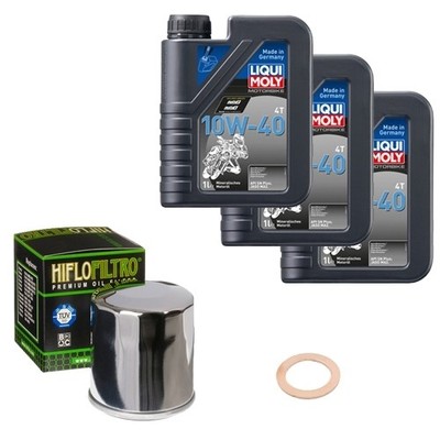 HiFlo Ölfilter Set LiMol 10W-40 3L für Yamaha YZF 600 R Thunder Cat 4TV Bj.1997