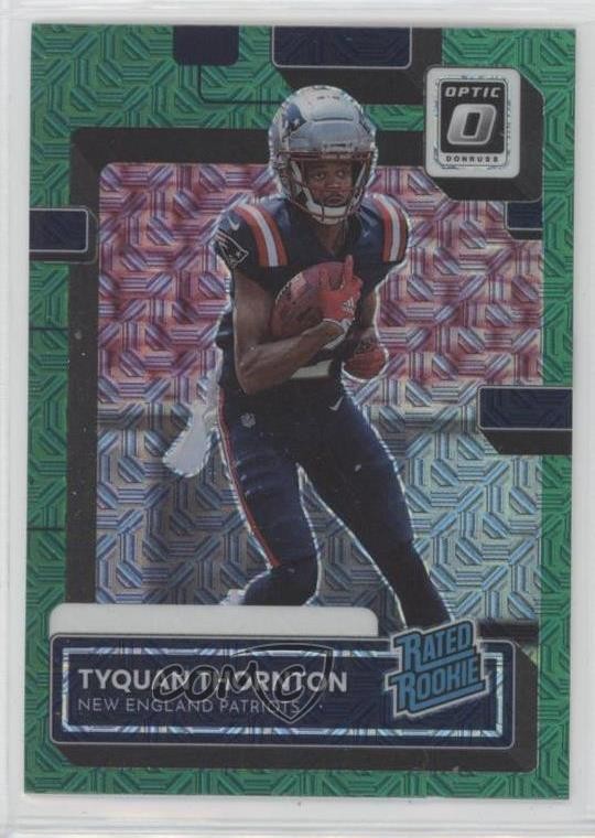 2022 Panini Donruss Rated Optic Preview Green Mojo Tyquan Thornton Rookie RC 1u6
