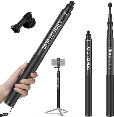 ULANZI VL02 2.7M Selfie Stick für Insta360 X5/X4/X3/GO 3S/ONE X2, Selfie Stick