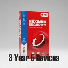 TREND MICRO MAXlMUM SECURITY 2025 Antivirus Global Version - 5 Devices 36 Months