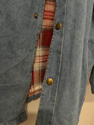 Duke Haband Flannel Lined Jean Work Ranch Style Shacket Mens XL - Picture 9 of 10