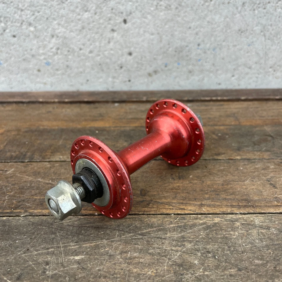 Maillard BMX Front Hub Red 80s Old School BMX Nutted 36 36h Track Helicomatic - Image 4 of 4
