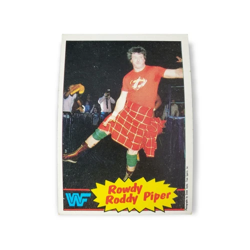 1985 Topps WWF Pro Wrestling Stars #7 Rowdy Roddy Piper Rookie Card