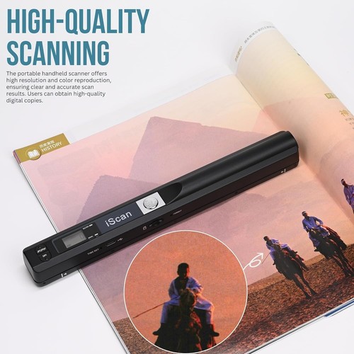 Portable Scanner with 16G SD Card, Handheld Photo Scanner for A4 Documents - Photo 9/12