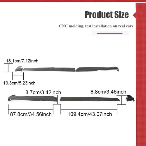 For Audi RS Q8 RSQ8 2021-2023 REAL CARBON Side Skirts Extensions Lips Spoiler - Bild 10 von 15