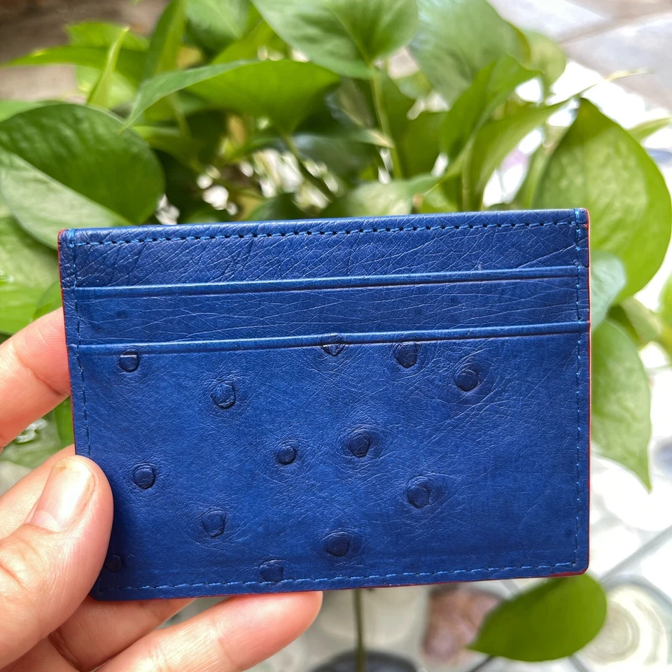 GENUINE OSTRICH LEATHER SKIN CREDIT CARD HOLDER/ WALLET CARD HOLDER FOR MEN - Image 4 of 4