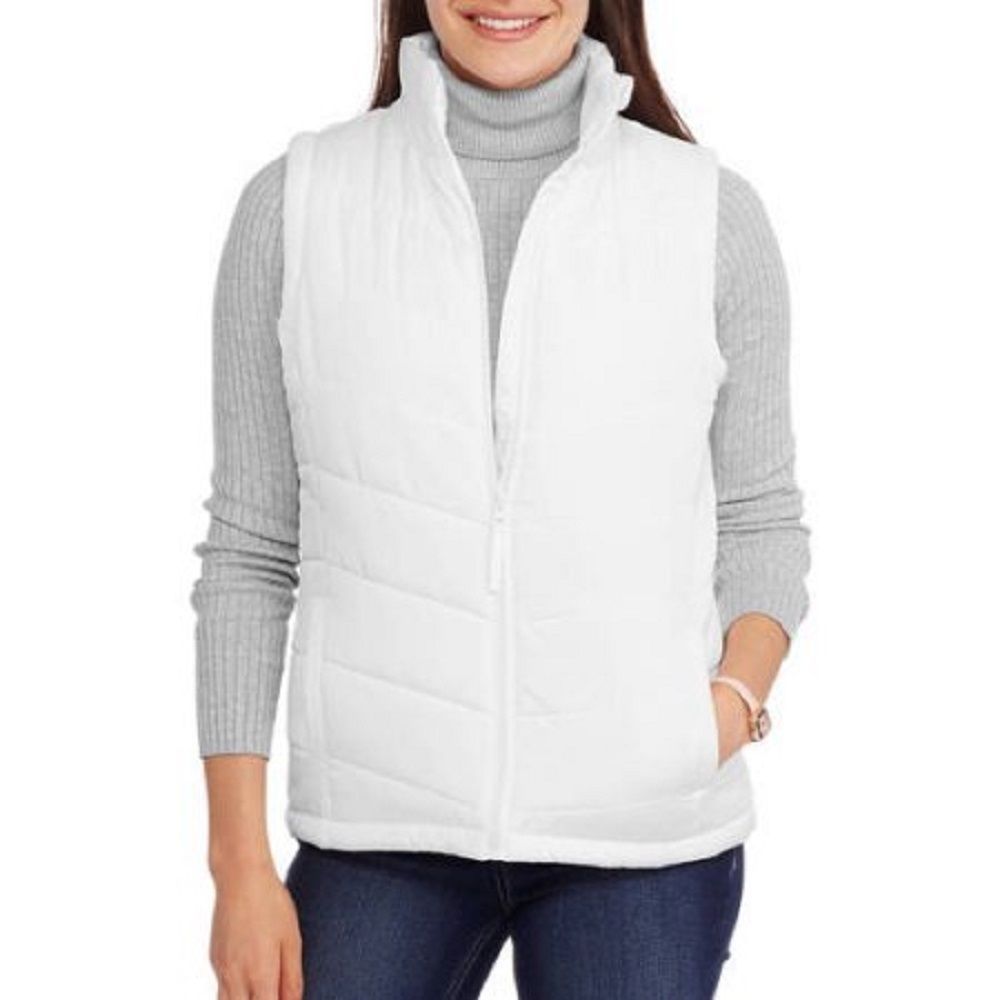 Maxwell Studio Women's Classic White Puffer Vest Size XS