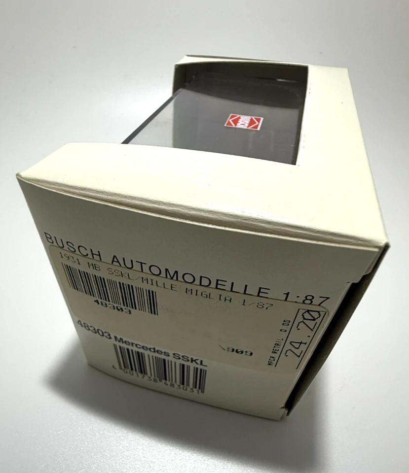 New Old Stock, 1931 Mercedes Benz SSKL ,MilleMiglia ,Busch, 1:87scale ,483031 - Image 2 of 4