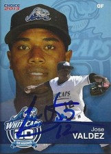 Jose Valdez 2013 West Michigan White Caps Signed Card 