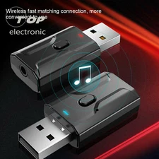 USB Bluetooth 5.0 Adapter Wireless Audio Transmitter Receiver for TV PC Car AUX