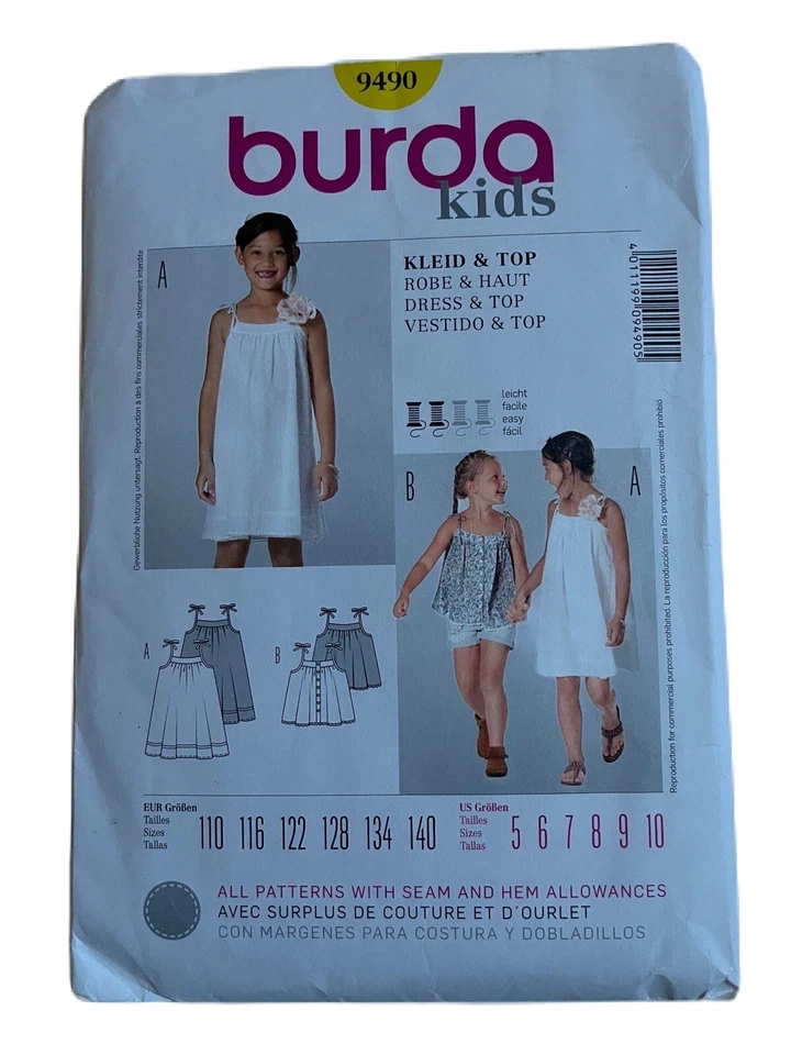 Burda Kids Sewing Patterns Infant Toddler Children Dress Coat 9823 9676 U Pick - Image 4 of 4