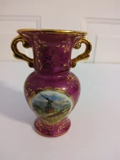 Porcelain Vase Cottier Freres Switzerland Art  1005/849. Weissfluh-Parsenn 2848m