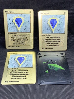 MTG: Lot (4) - 3 Mox Sapphire & 1 Zombie - Metal Cards | eBay