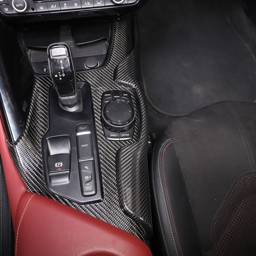 FIts 2020-2023 GR Supra Center Console Side Panel Real Carbon Fiber Trim Cover - Foto 6 di 10