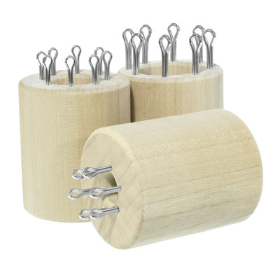 Removable 4-Pin, 6-Pin, and 8-Pin Polar Wooden Spool for Weaving, Knitting, DIY