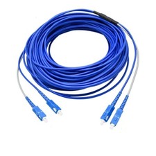 250M indoor Armored Fiber Optic Cable SC to SC SM 9/125 Duplex Fiber Patch Cord
