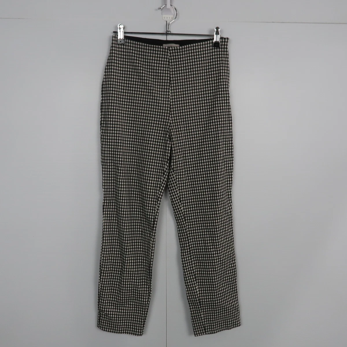 H M Womens Pants Size S Black White Checkered Pockets eBay