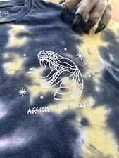 Assholes*s Live Forever Tie Dye T SHIRT Mens Medium- Snake Head ALF Graphic Tee