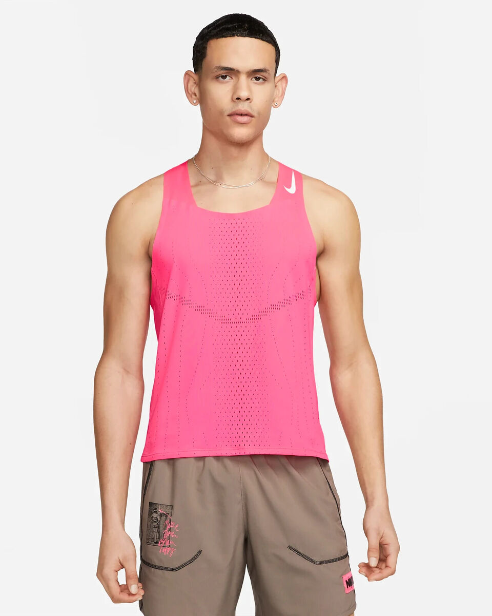 Nike Dri-FIT ADV AeroSwift Men's Racing running Singlet Pink Nike Dri-FIT ADV AeroSwift Men's Racing running Singlet Pink