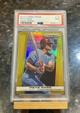 2013 Panini Prizm Pete Rose Gold /10 SSP #194 PSA 9 Mint - All Time Hit King