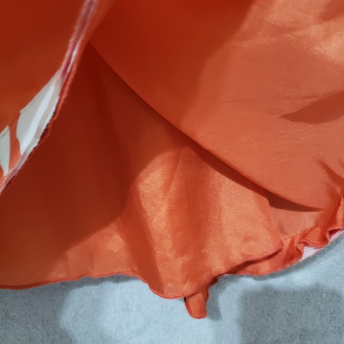 Velvet by Graham Spencer Dress Medium Fit Flare Silk Orange Pullover Sleeveless - Picture 9 of 15